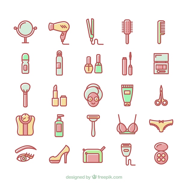 Free Vector beauty icons