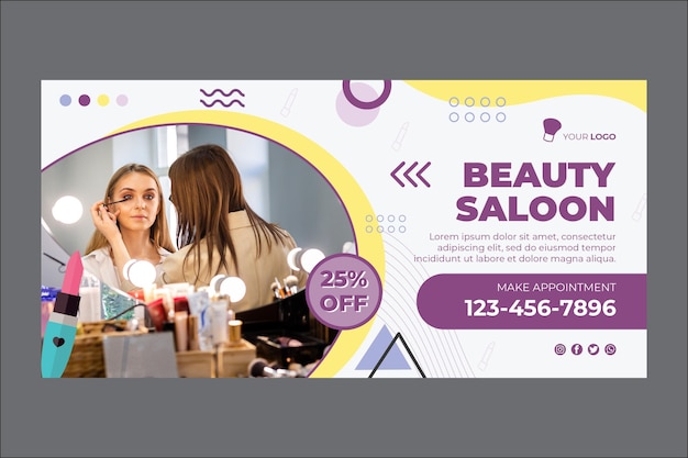 Free Vector beauty salon banner template