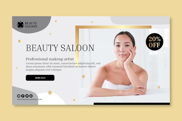 Free Vector beauty salon banner template