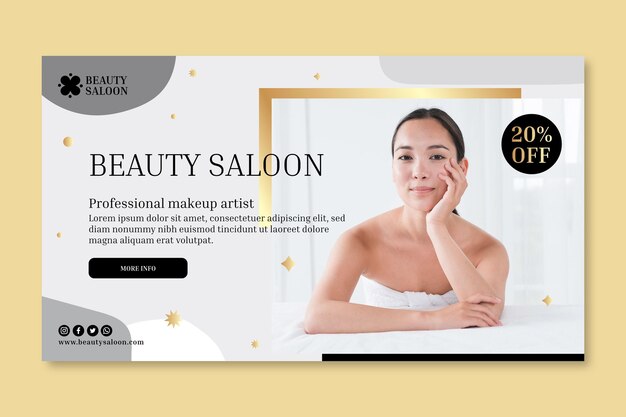 Beauty salon banner template