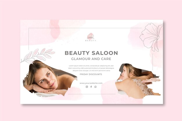 Beauty salon banner template