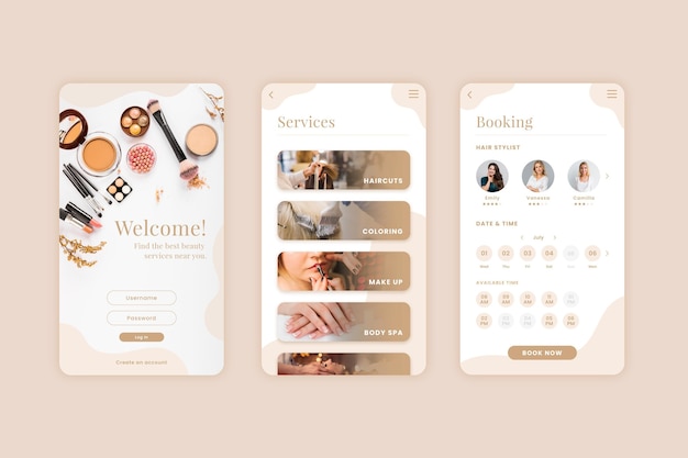 Beauty salon booking app