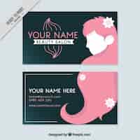 Free vector beauty salon business card