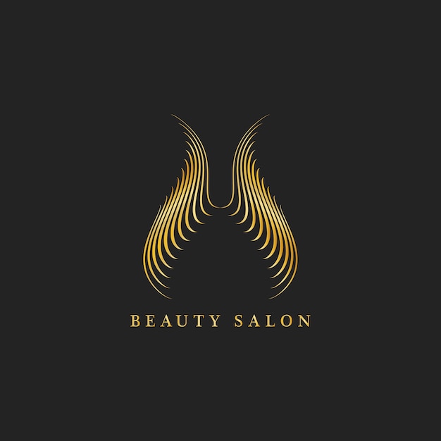 Free vector beauty salon design logo vector