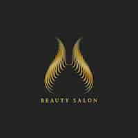 Free vector beauty salon design logo vector