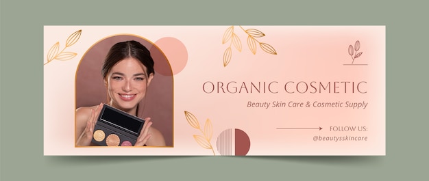 Free Vector beauty salon  facebook cover template