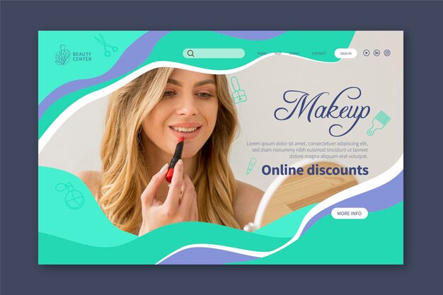 Beauty salon landing page