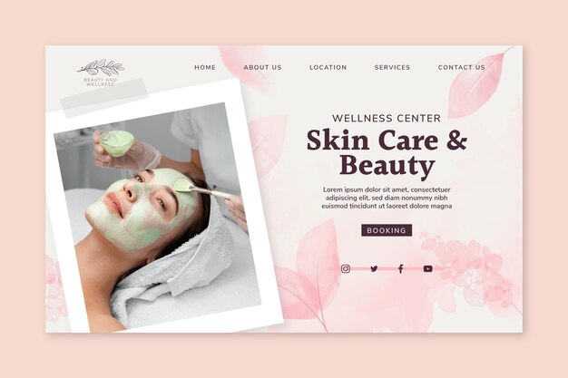 Beauty salon landing page