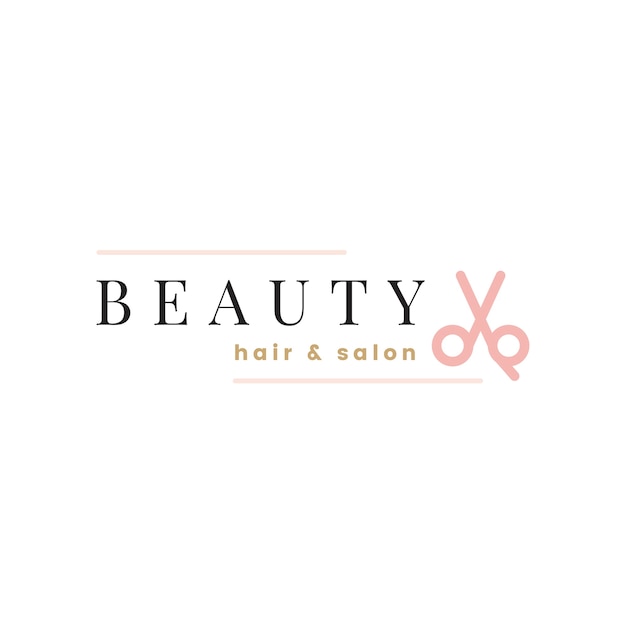 Free vector beauty salon logo design vector