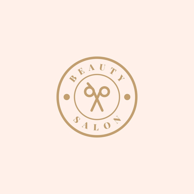 Beauty salon logo design vector