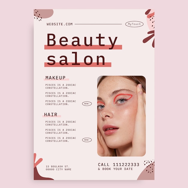 Beauty salon poster template