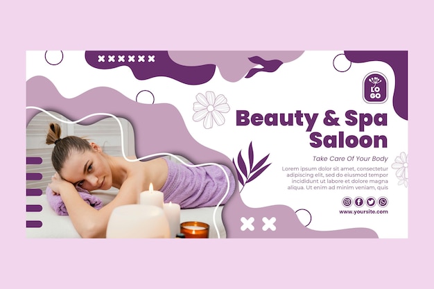 Free Vector beauty salon and spa banner template