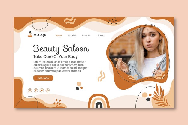 Beauty salon web template