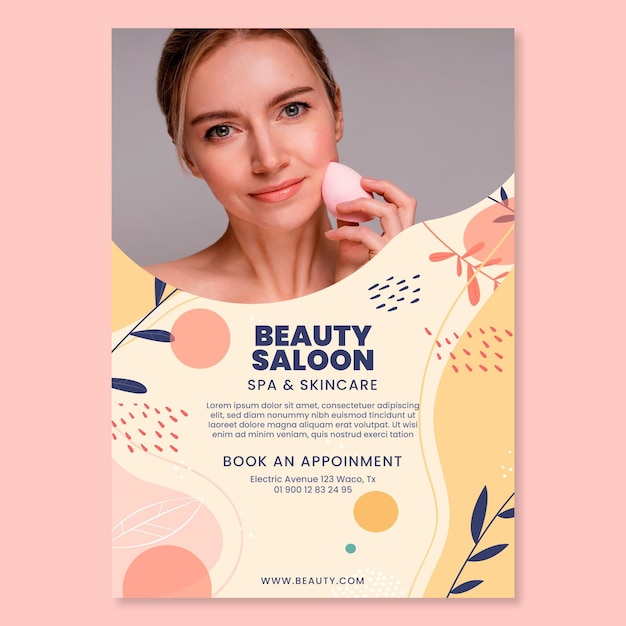 Beauty saloon flyer template