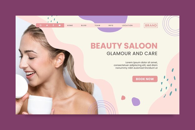 Beauty saloon landing page