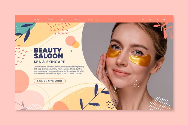 Beauty saloon landing page