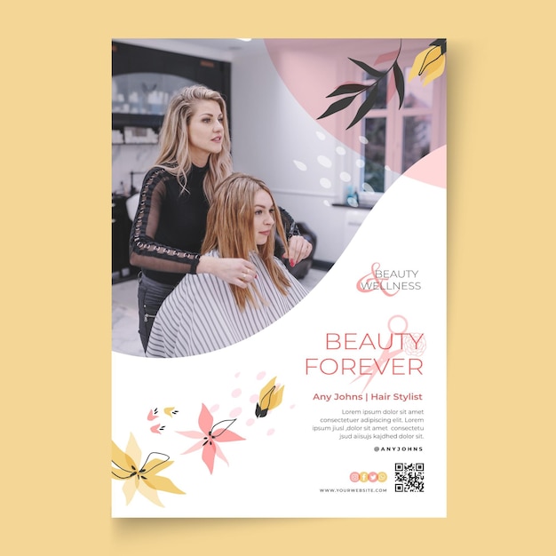 Beauty saloon poster template