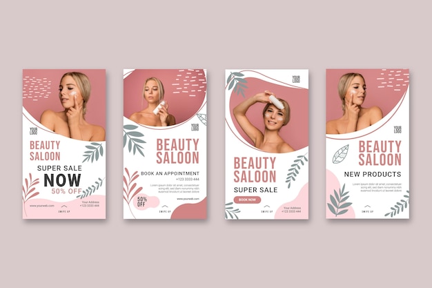 Beauty saloon stories concept