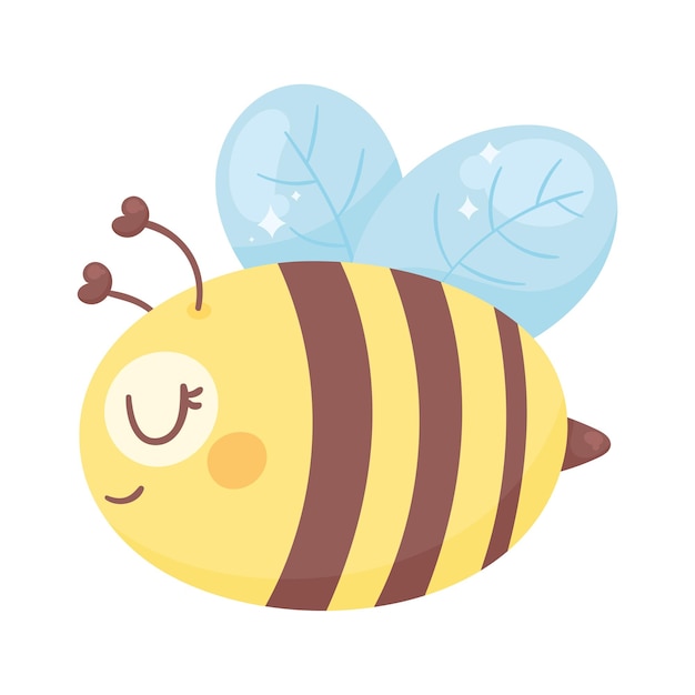 Free Vector bee insect flying