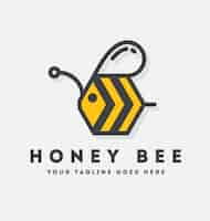 Free vector bee logo template design