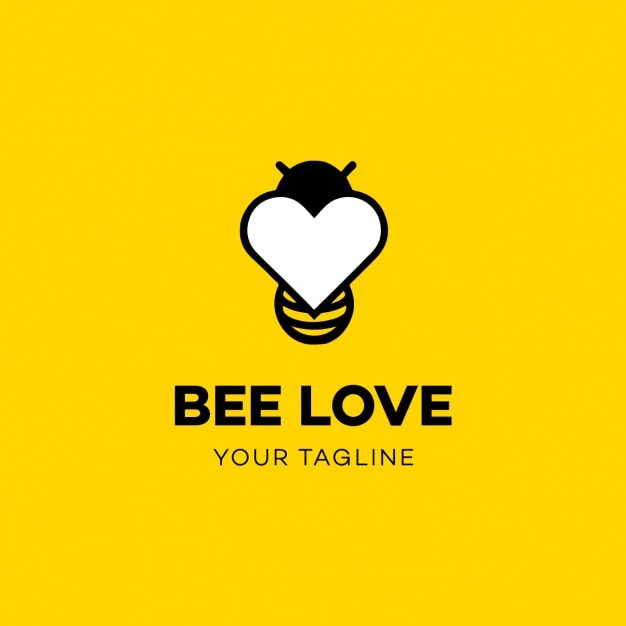 Free Vector bee logo template