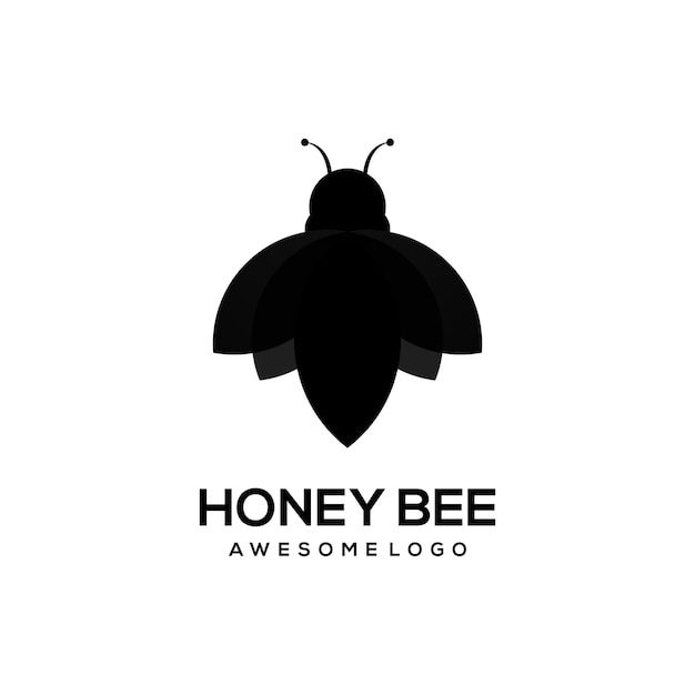 Free vector bee silhouette logo