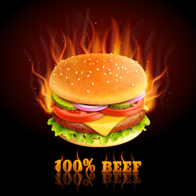 Beef Hamburger Background