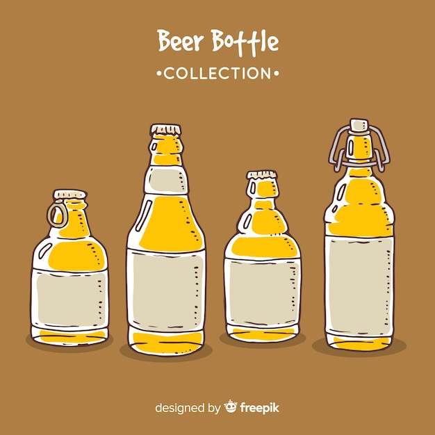 Free vector beer bottle collection