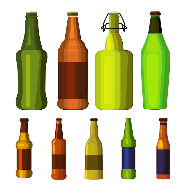 Free vector beer bottles set