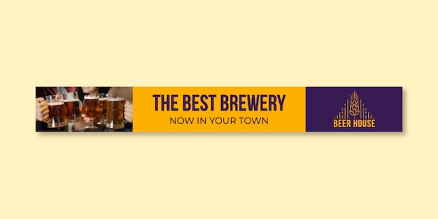 Beer brewery leaderboard banner template