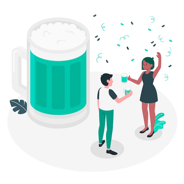 Free Vector beer celebration concept illustration