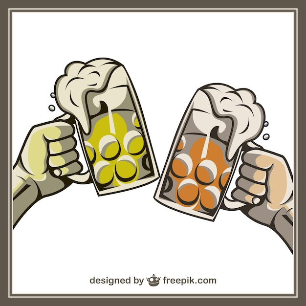 Beer jars vector