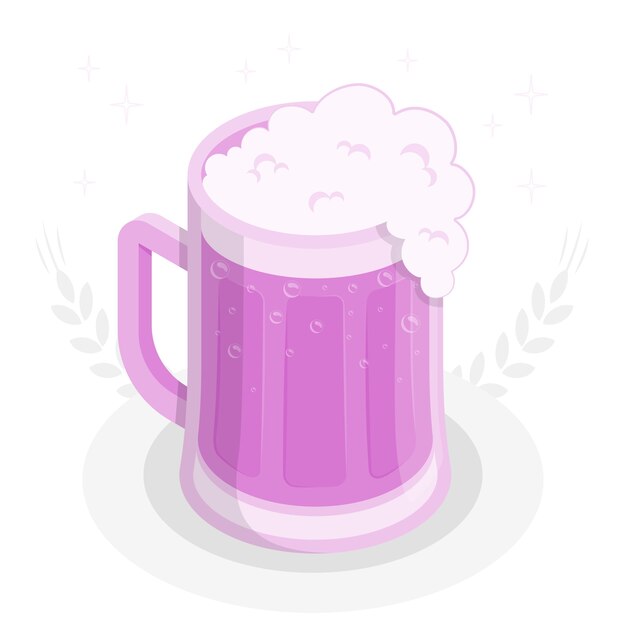 Free Vector beer mug  concept illustration