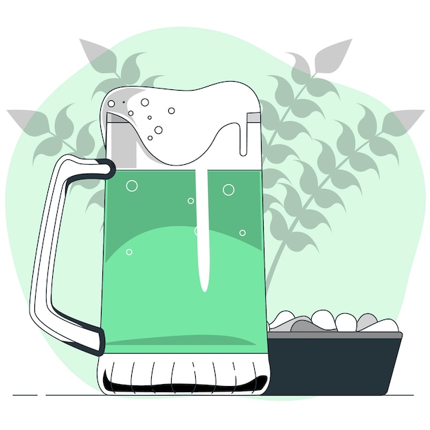 Free Vector beer mug concept illustration