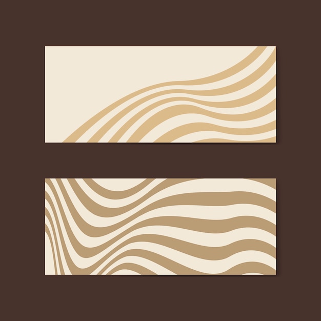 Free Vector beige abstract banner design vectors