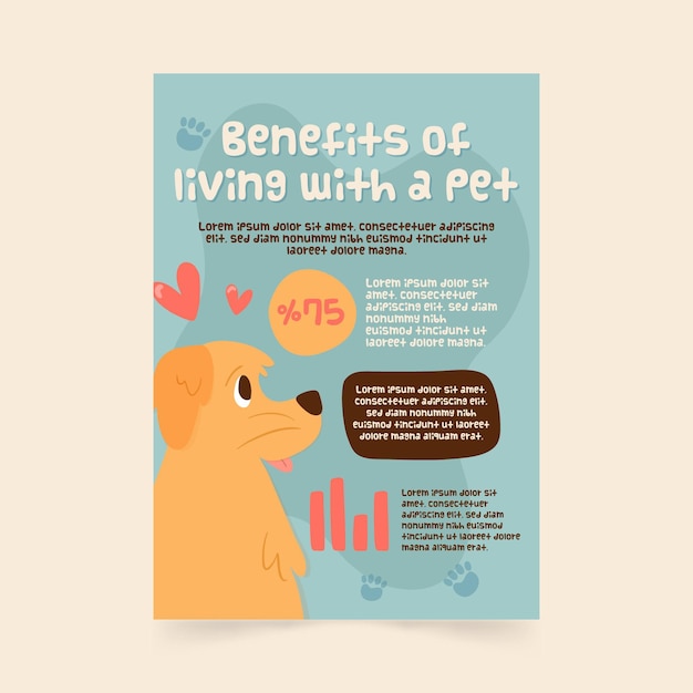 Free Vector benefits of living with a pet