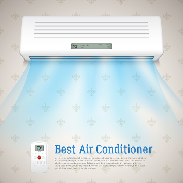 Free Vector best air conditioner illustration