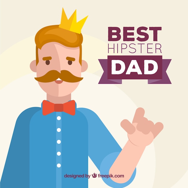 Free Vector best hipster dad background