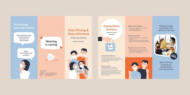 Best practices for Covid 19 brochure template