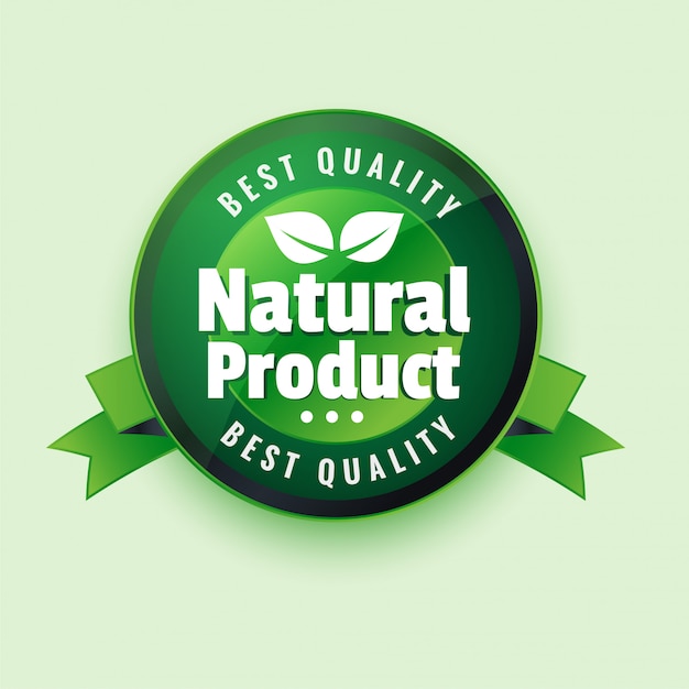 Free vector best qaulity natural product label stocker