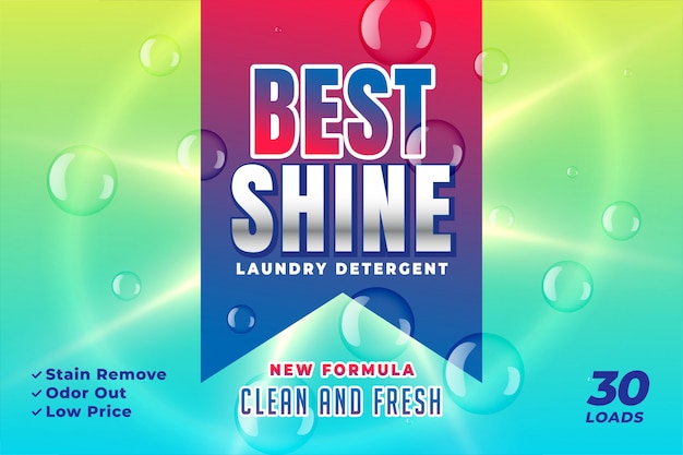 Best shine detergent packaging design