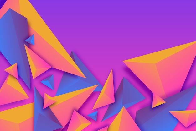 Bicolored 3d triangle wallpaper