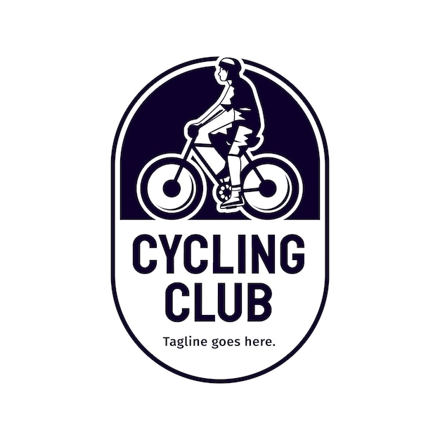 Free Vector bicycle logo template design