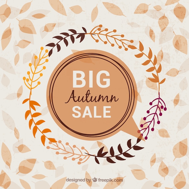 Free Vector big autumn sale background