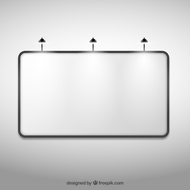 Free Vector big blank billboard