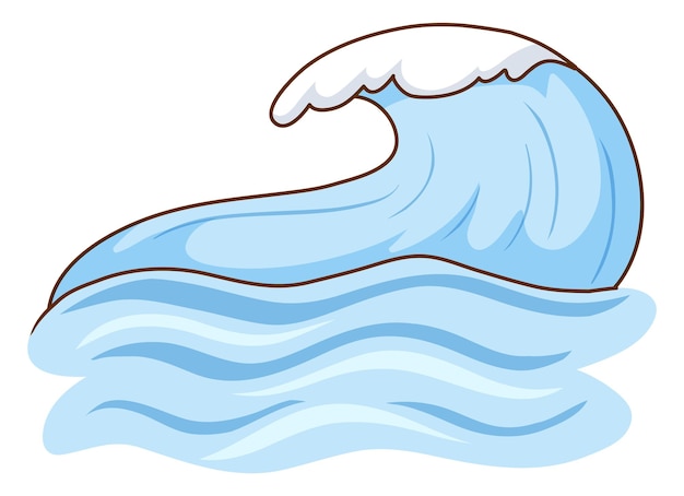 Free Vector big blue wave on white background