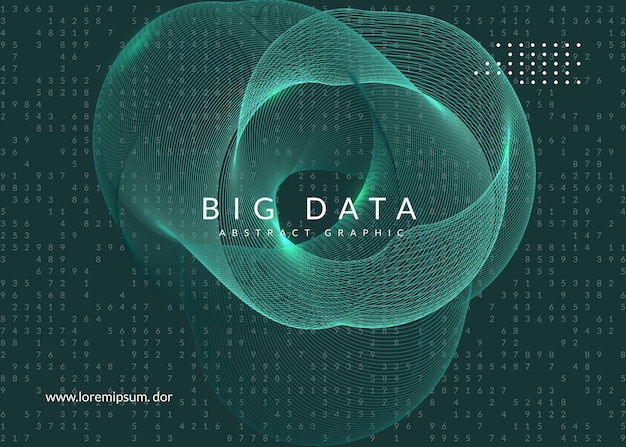 Free vector big data background technology for visualization artificial in