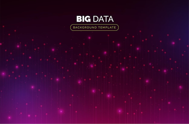 Free vector big data background with colorful particles