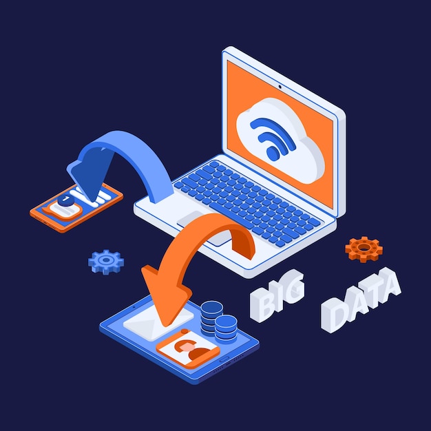 Big Data Processing Isometric