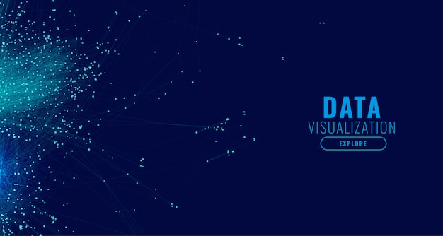 Free vector big data visualization mesh diagram concept background